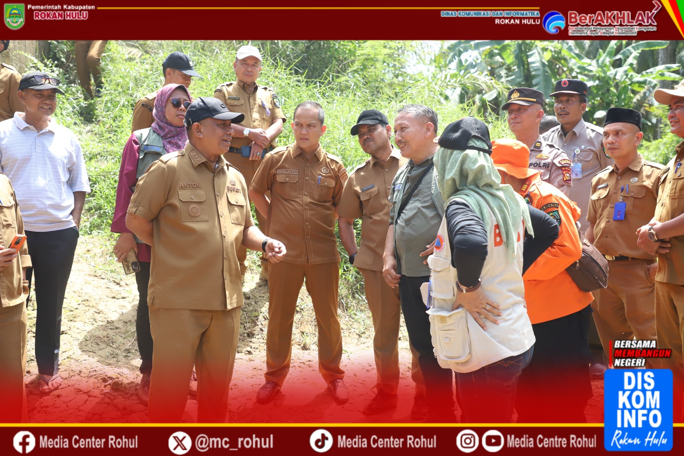 Akses Warga Terancam Bupati Rohul  Pastikan Perbaikan Jembatan Klubi di Percepat