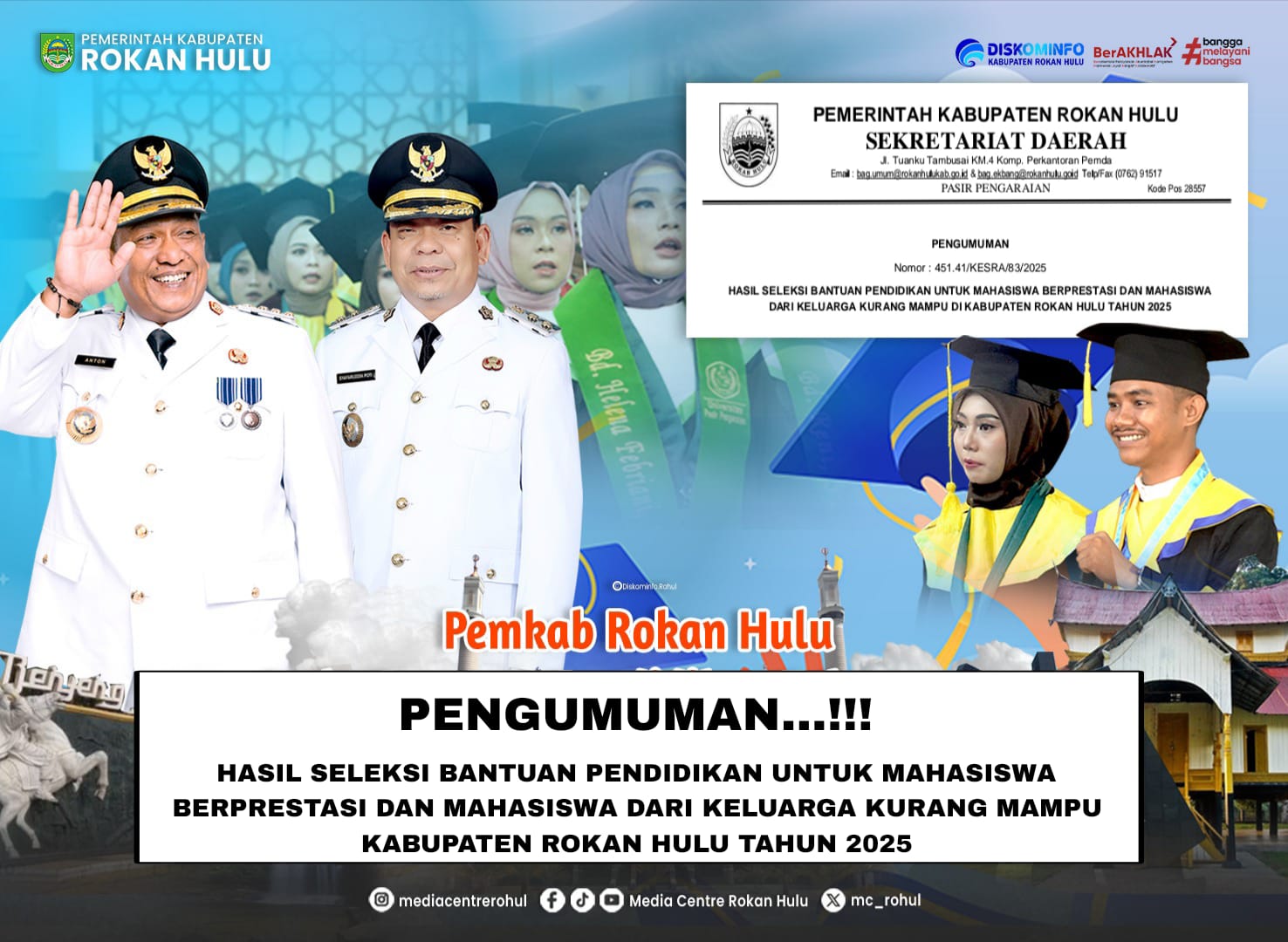 Resmi! Ini Daftar Penerima Bantuan Mahasiswa Rohul 2025