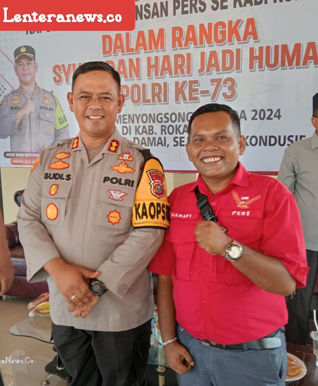 Cooling System, Kapolres Dengan Insan Pers Rohul, Dalam Rangka Syukuran Hari Jadi Humas Polri Ke -73