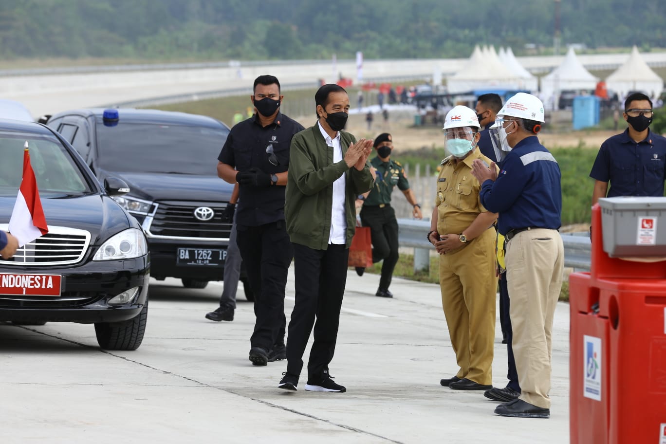 Presiden RI Joko Widodo Didampingi Bupati Kampar, Tinjau Jalan Tol