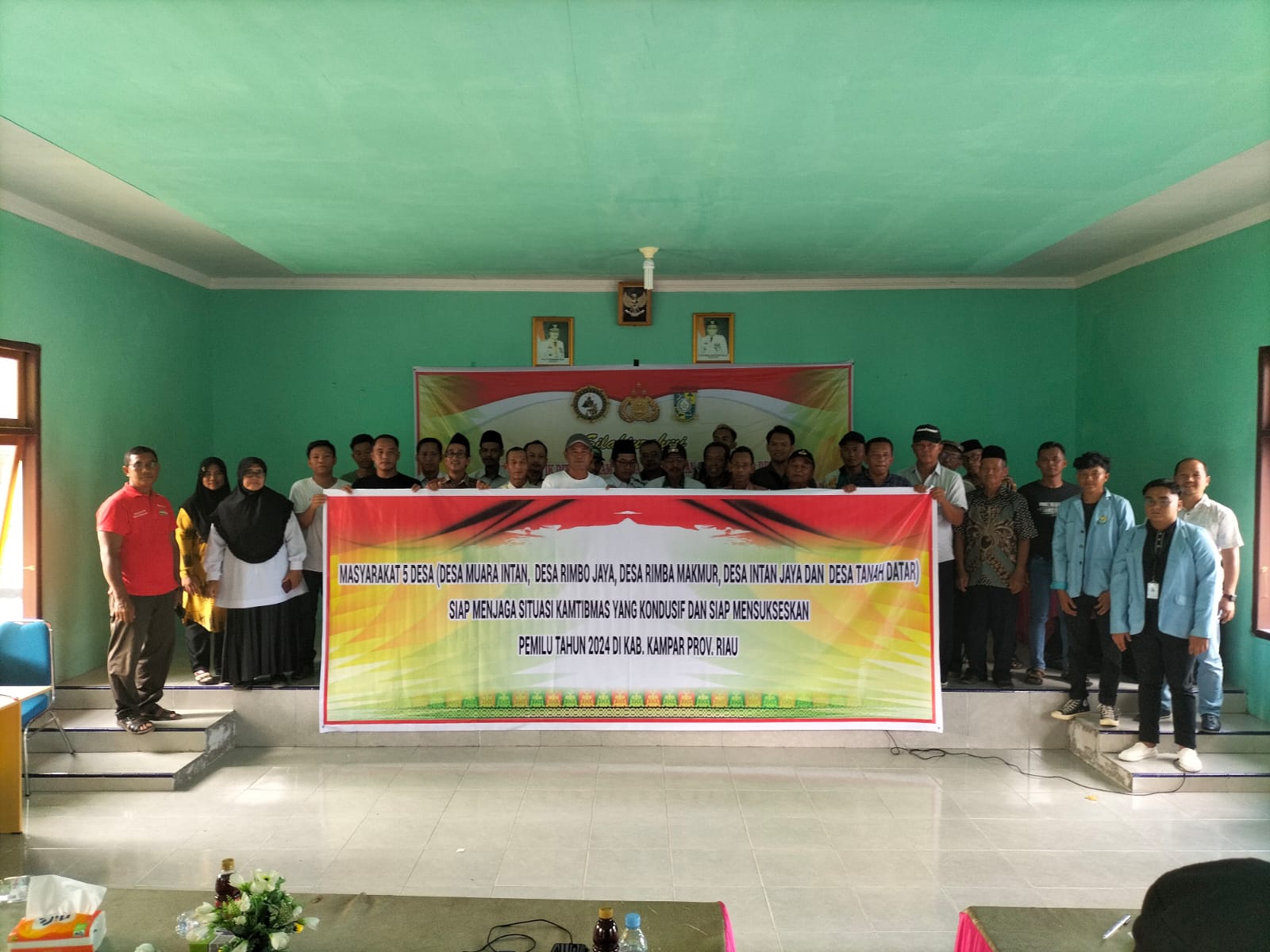 Masyarakat 5 Desa di Kabupaten Kampar Siap Mensukseskan Pemilu Tahun 2024