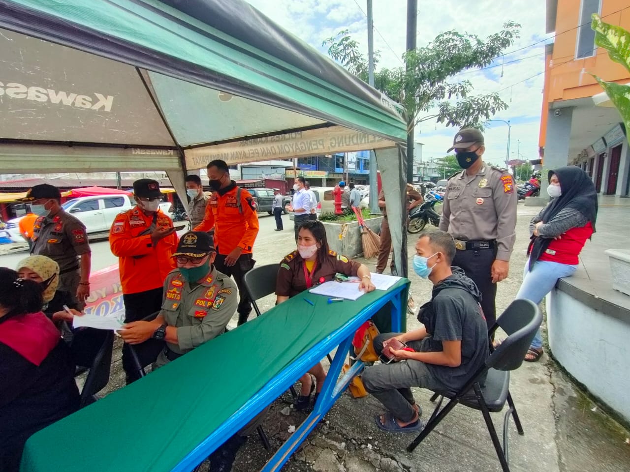 Sebanyak 46 Pelanggar Protkes Covid-19 di Bangkinang, Tim Justisi Lakukan Sidang di Tempat