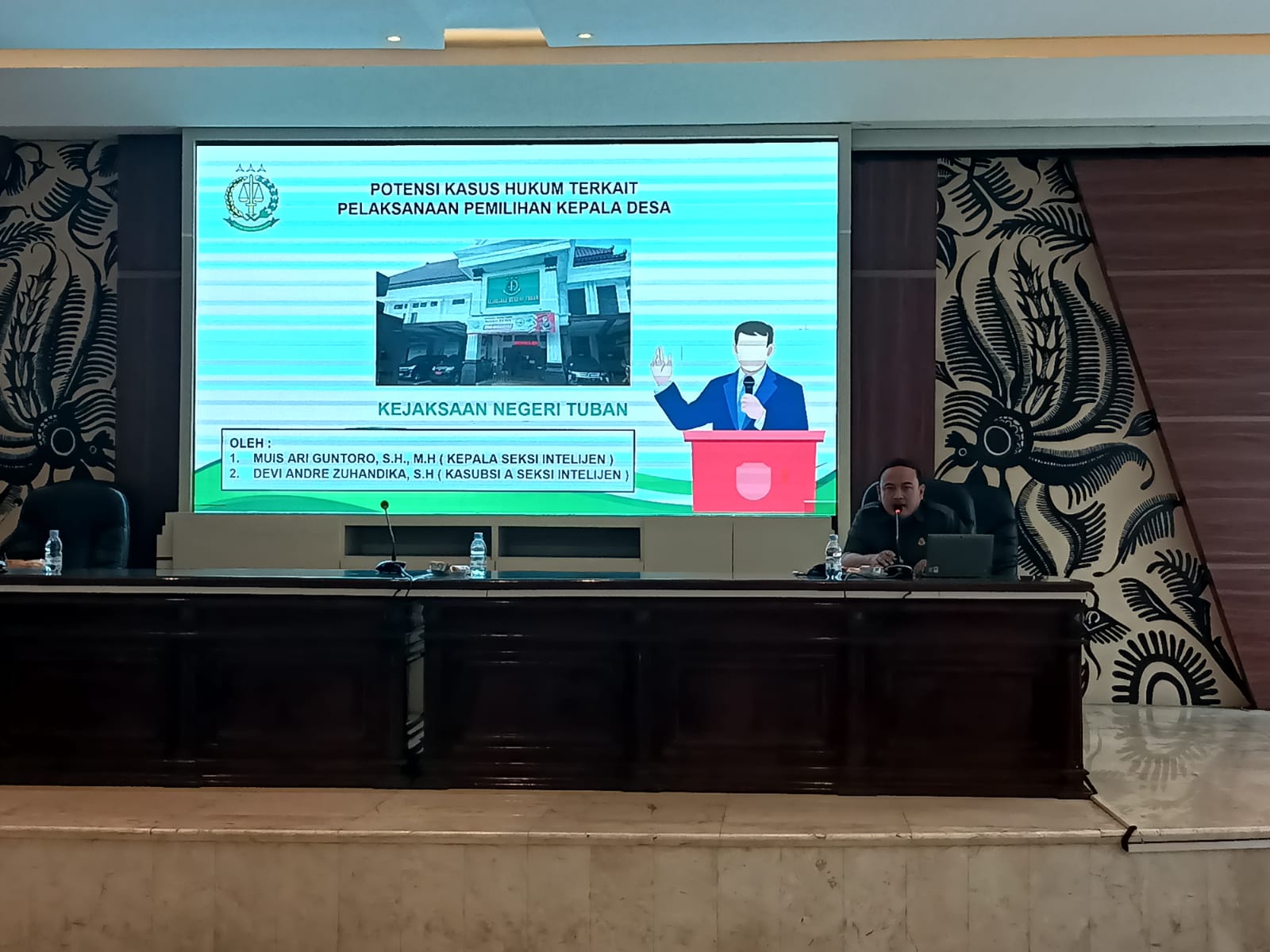 Bimbingan Teknis Terhadap Panitia Pilkades 2022, Ini Disampikan Kasi Intel Kejari Tuban