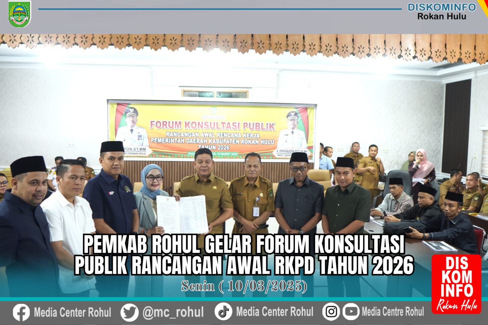 Pemkab Rohul Gelar Forum Konsultadi Publik Rancangan Awal RKPD Tahun 2026