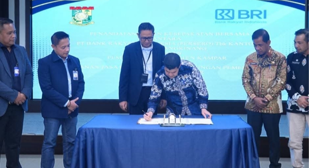Pemkab Kampar dan BRI Tandatangani Kesepakatan Layanan Jasa Perbankan