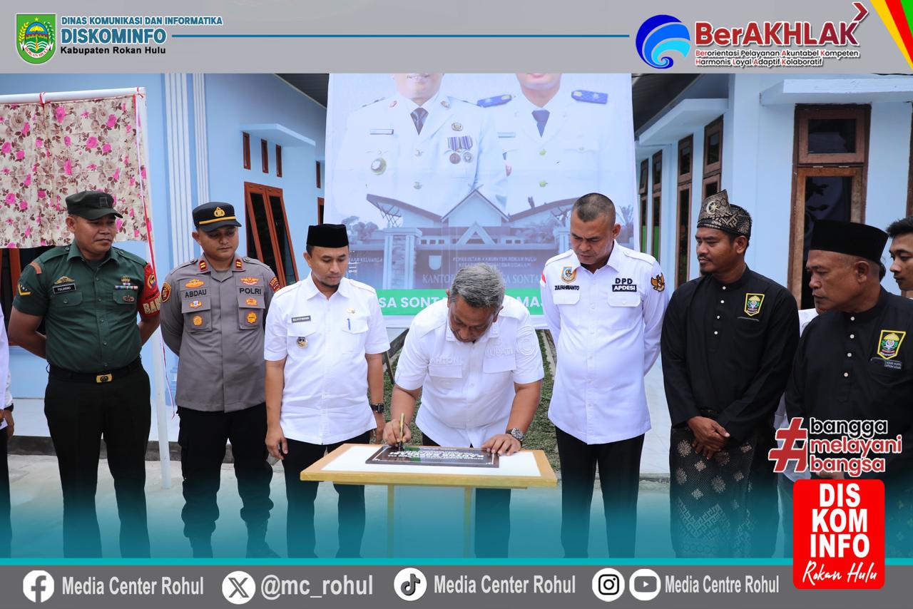 Resmikan Gedung Koperasi Merah Putih Desa Sontang Anton Dorong Penguatan Ekonomi Desa