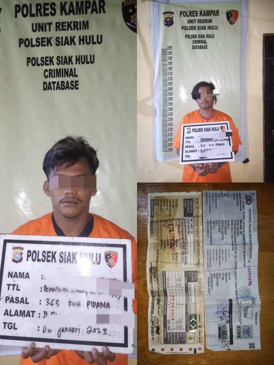 Dua Pelaku Curanmor Diamankan Polisi, Begini Nasibnya SekarangÂ
