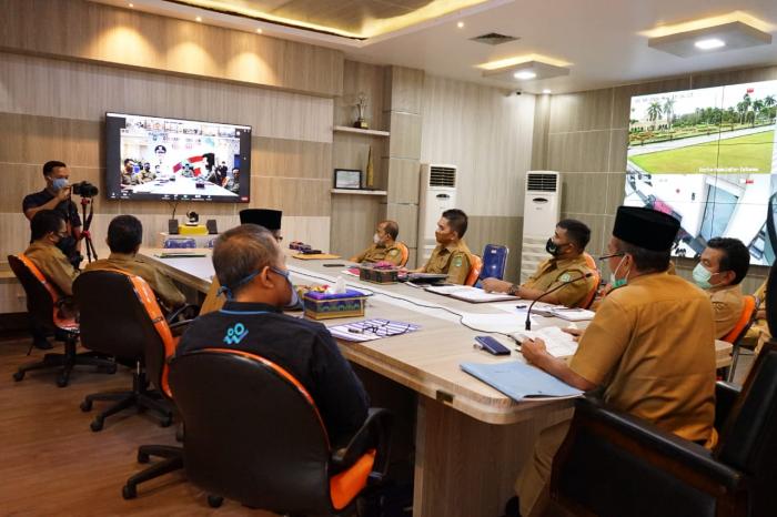 Pj Sekda Vidcon Dengan Gubri- Laporkan Harga dan Ketersediaan Bahan Pangan