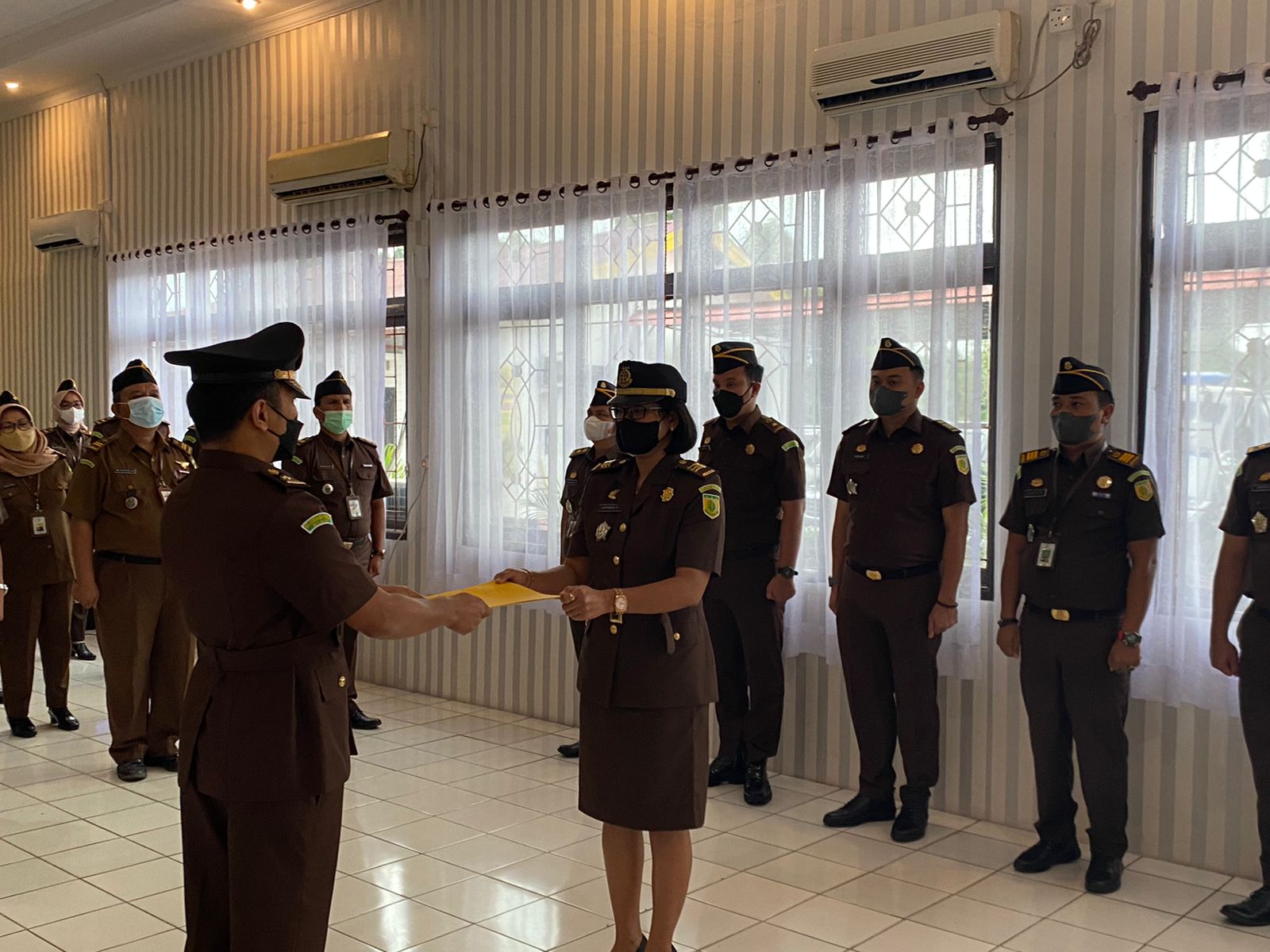 Kajari Inhu Pimpin Pelantikan Sekaligus Sertijab Kasubag Pembinaan