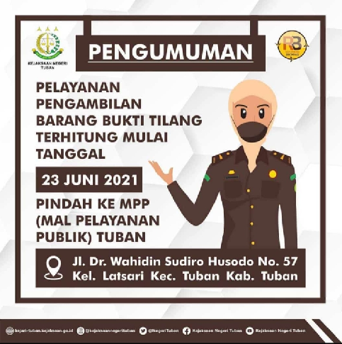 Kejari Tuban Berikan Inovasi Baru, Pengambilan BB Tilang Pindah di Mall Pelayanan Publik