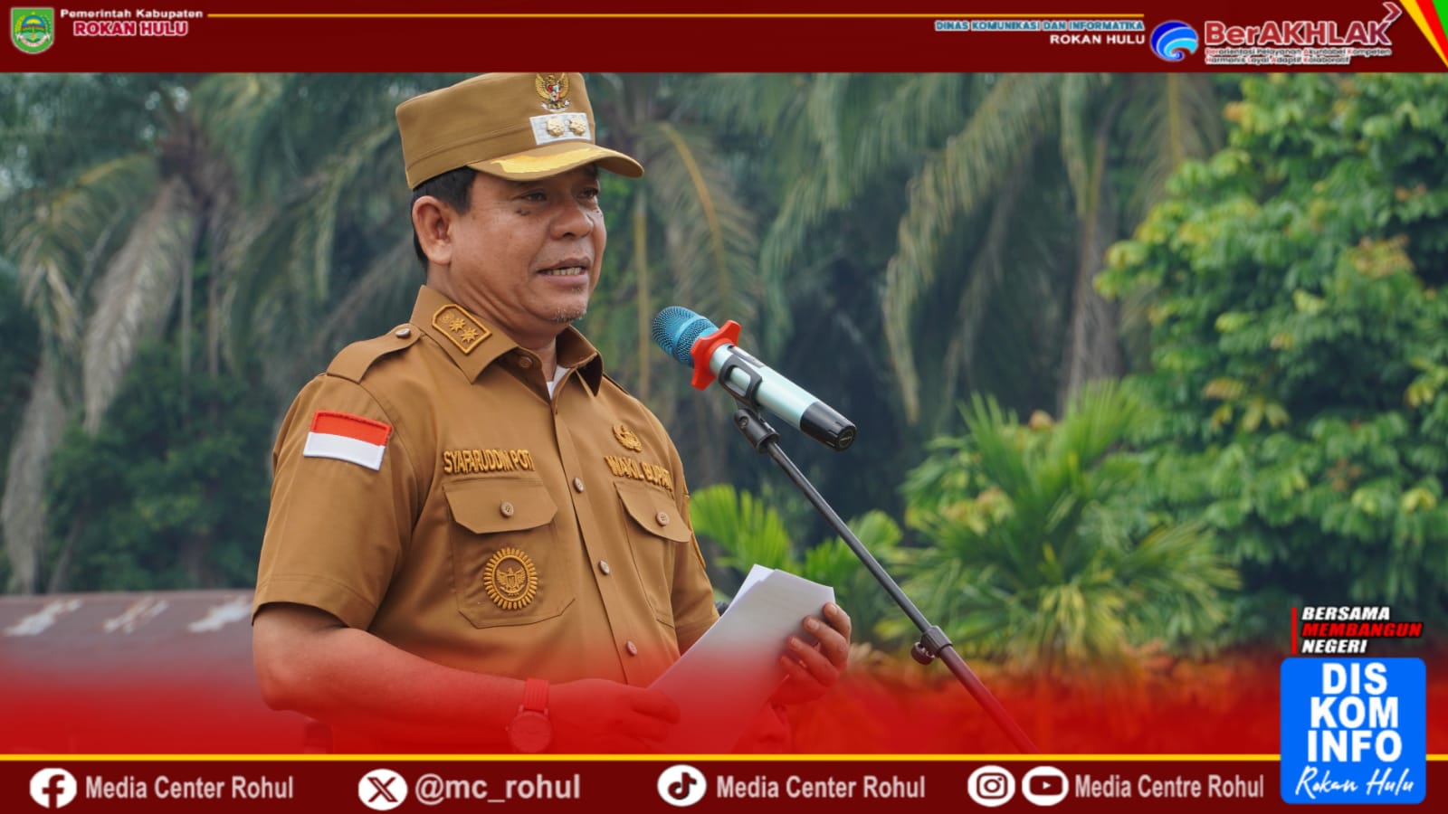 Wabup Rohul H. Syafaruddin Poti Pimpin Apel Siaga Penanganan Karhutla di Kecamatan Kepenuhan Hulu
