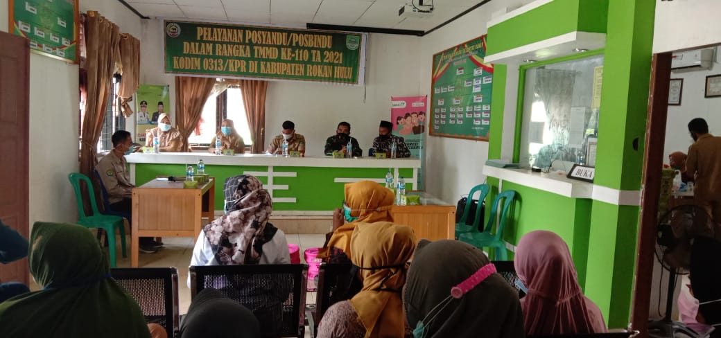 Satgas TMMD Ke-110 Kodim 0313/KPR, Berikan Penyuluhan Posyandu/Posbindu PTM Kepada Masyarakat