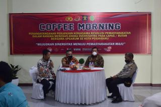 Rutan Pekanbaru Bersama Apgakum Gelar Coffee Morning Perkuat Sinergitas