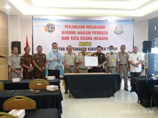 Kejari Tuban Lakukan MoU Dengan BPN Tuban, Kajari: Hendaknya Ini Dapat Memberikan Kontribusi Positif