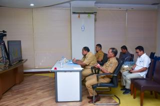 Pj Bupati Kampar Diwakili Asisten ll Ikuti Zoom Meeting Rapat Koordinasi Inflasi