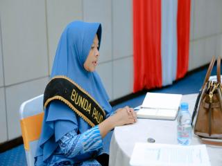 Bunda Paud Kampar Ricana Djayanti Hambali Bersama Pengurus Ikuti Rapat Koordinasi