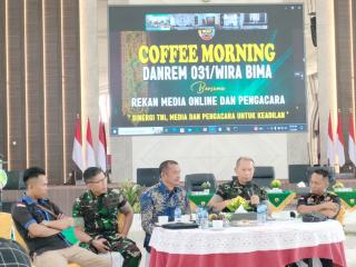 Danrem 031/Wirabima, Dani Rakca Gelar Coffee Morning Bersama Insan Pers