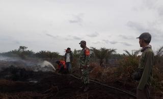 Sudah 2 Hari Petugas Gabungan Padamkan Karhutla di Desa Pauh