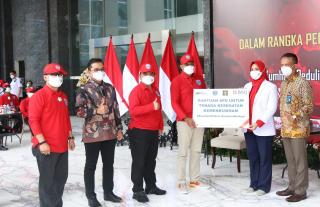 Kumham Peduli, Kumham Berbagi dan Empati Kumham, 1 Ribu Paket Diserahkan Untuk Pasien Wisma Atlet