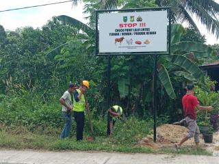 Pos Check Poin Siap Awasi Lalintas Hewan/Ternak dan Produk Hewan yang Masuk Kampar