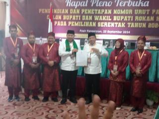 Pasangan Indra Gunawan-Abdul Haris Raih Nomor Urut 4, Optimis Menang di Pilkada Rohul