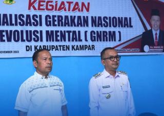 Sosialisasi Gerakan Nasional Revolusi Mental (GNRM) Tahun 2023 Resmi Dibuka Pj Bupati Kampar