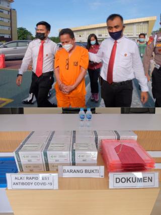 Korupsi Hibah Alat Rapid Tes, Polda Riau Tahan Kadiskes Meranti