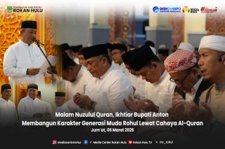 Nuzul Quran 1447 H, Bupati Rohul Hadir Ditengah-tengah Jemaah di Masjid Agung Islamic Center