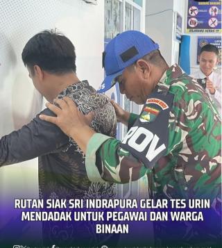 Tes Urine Dilakukan Rutan Siak Sri Indrapura Pada Pegawai dan Warga Binaan