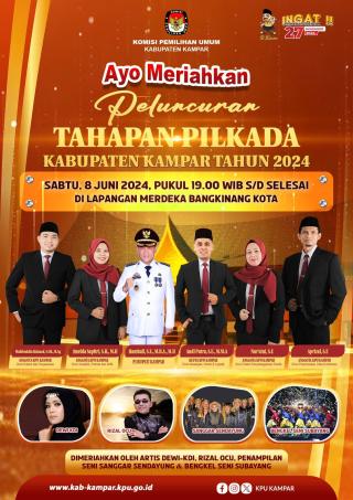 Peluncuran Pilkada Akan Digelar di Lapangan Merdeka, Ketua KPU Kampar Ajak Masyarakat Hadiri