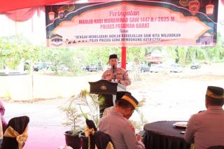 Peringatan Maulid Nabi Muhammad SAW Digelar Polres Pasaman Barat Sekaligus Peletakan Batu Pertama