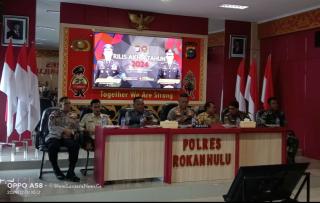 Rilis Akhir Tahun, Kapolres Rohul Paparkan Capaian Kinerja tahun 2024