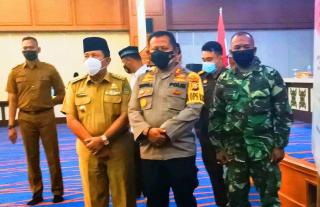 Jelang PSU, Kapolres Rohul Bersama Dandim 0313/KPR Deklarasi Jaga Kamtibmas