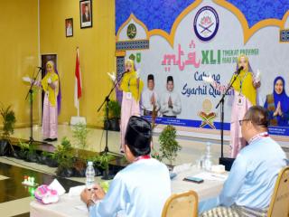 MTQ Ke XLl Tingkat Riau, Penampilan Luar Biasa Diperlihatkan Kelompok Syarhil Dari Kafilah Kampar