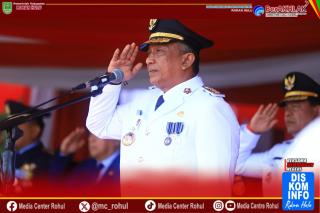 Upacara Detik - Detik Proklamasi HUT RI Ke 80 Tingkat Kabupaten Rokan Hulu