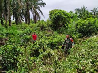 Musim Kemarau Tiba Babinsa  Ingatkan Warga Waspada Karhutla