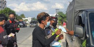 Hut Bhayangkara Ke 76, Satlantas Polres Rohil Ajak Komunitas Motor Sosialisasi Tertib Lalulintas