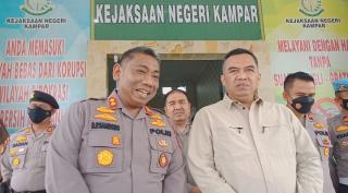 Kajari Kampar Arif Budiman Sambut Silaturahmi Kapolres Kampar Didik Priyo Sambodo