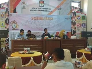 KPU Kuansing Gelar Sosialisasi Penerapan Protokol Kesehatan.