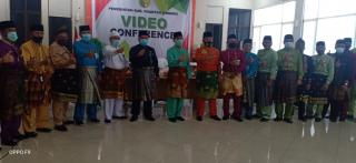 Bupati H Mursini Vidcon Bersama Gubernur Riau Dalam Agenda Memperingati HUT Provinsi Riau ke 63.Â 