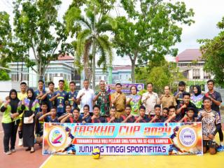 Turnamen Boli Faskho Cup 2024, Plt Kabid Pemuda dan Olahraga Disdikpora Kampar Lakukan Servis Pertam