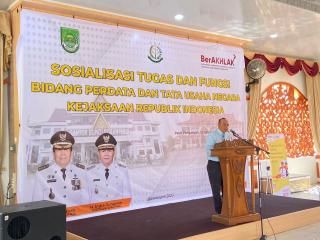 Kejari Rohul Melaksanakan Sosialisasi Bidang Datun Dalam Mengawal Program Pemerintah