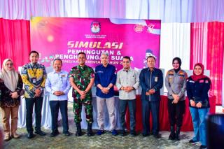 Simulasi Penungutan dan Perhitungan Suara Dilaksanakan KPU Kampar