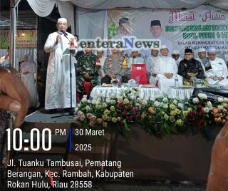 Dimulai Dengan Pawai Obor Takbiran Idul Fitri 1446 H di Rokan Hulu Tetap Meriah Meski Diguyur Hujan