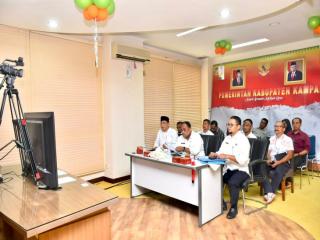 Pj Bupati Diwakili Asisten ll Setda Kampar, Ikuti Rakor Evaluasi TPID Secara Virtual