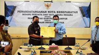 Mou Pengolahan Aset, Pemda Kampar Bersama Kejari Kampar Lakukan Kesepakatan