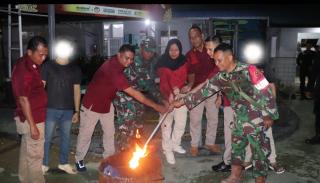 Pastikan Zero Halinar dan Berantas Penipuan Online Lapas Pasir Pangaraian Gandeng TNI Geledah Hunian