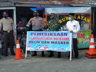 Launching Kawasan Tertib Lalu Lintas dan Tertib Protokol Kesehatan Di Kel. Perawang Kec. Tualang Kab