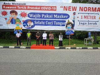 Polres Siak Sosialisasikan Prokes Covid 19 Dengan Cara Unik Dalam Bentuk Gambar Menarik