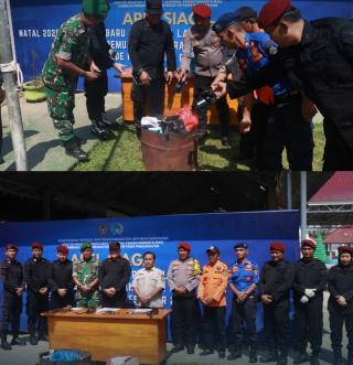 Perkuat Kesiapsiagaan Akhir Tahun, Lapas Pasir Pangaraian Gelar Apel Siaga Nataru dan Pemusnahan Bar